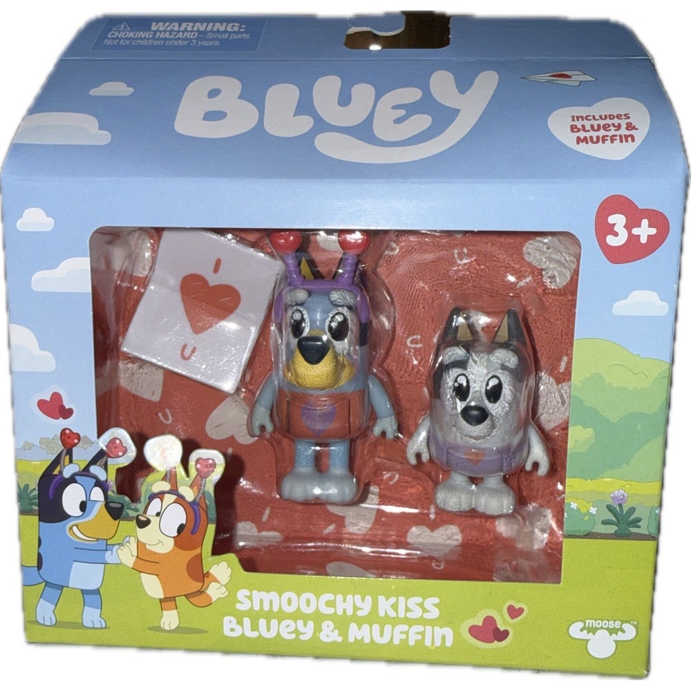 Moose Bluey Smoochy Kiss Bluey & Muffin Action Figure‎ Collection